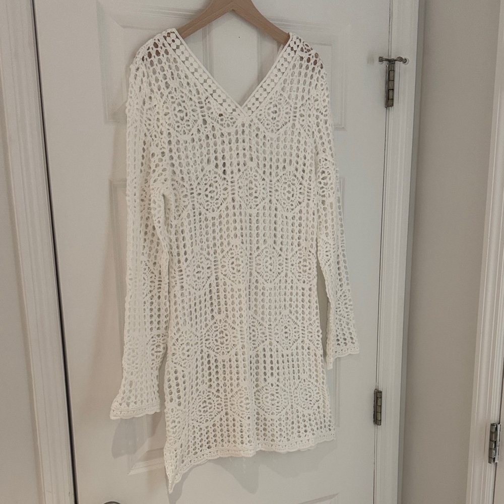 NWT La Blanca Waverly Crochet Swim Cover Up Tunic - Picture 11 of 15